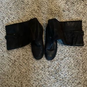 Black Frye upper calf boots. These are staple piece in any closet.